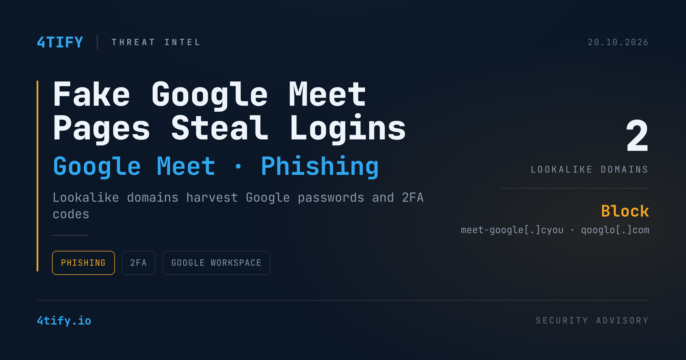 Pagini false Google Meet fură parolele Google și codurile 2FA