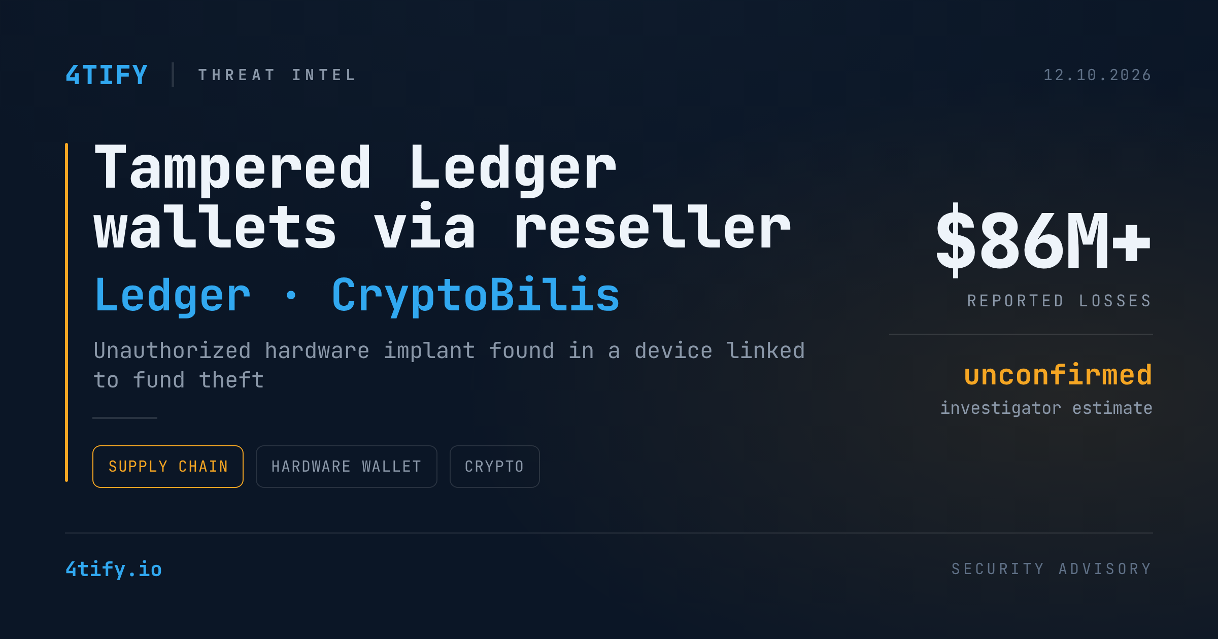 Ledger Pauses CryptoBilis Sales After Tampered Hardware Wallet Found