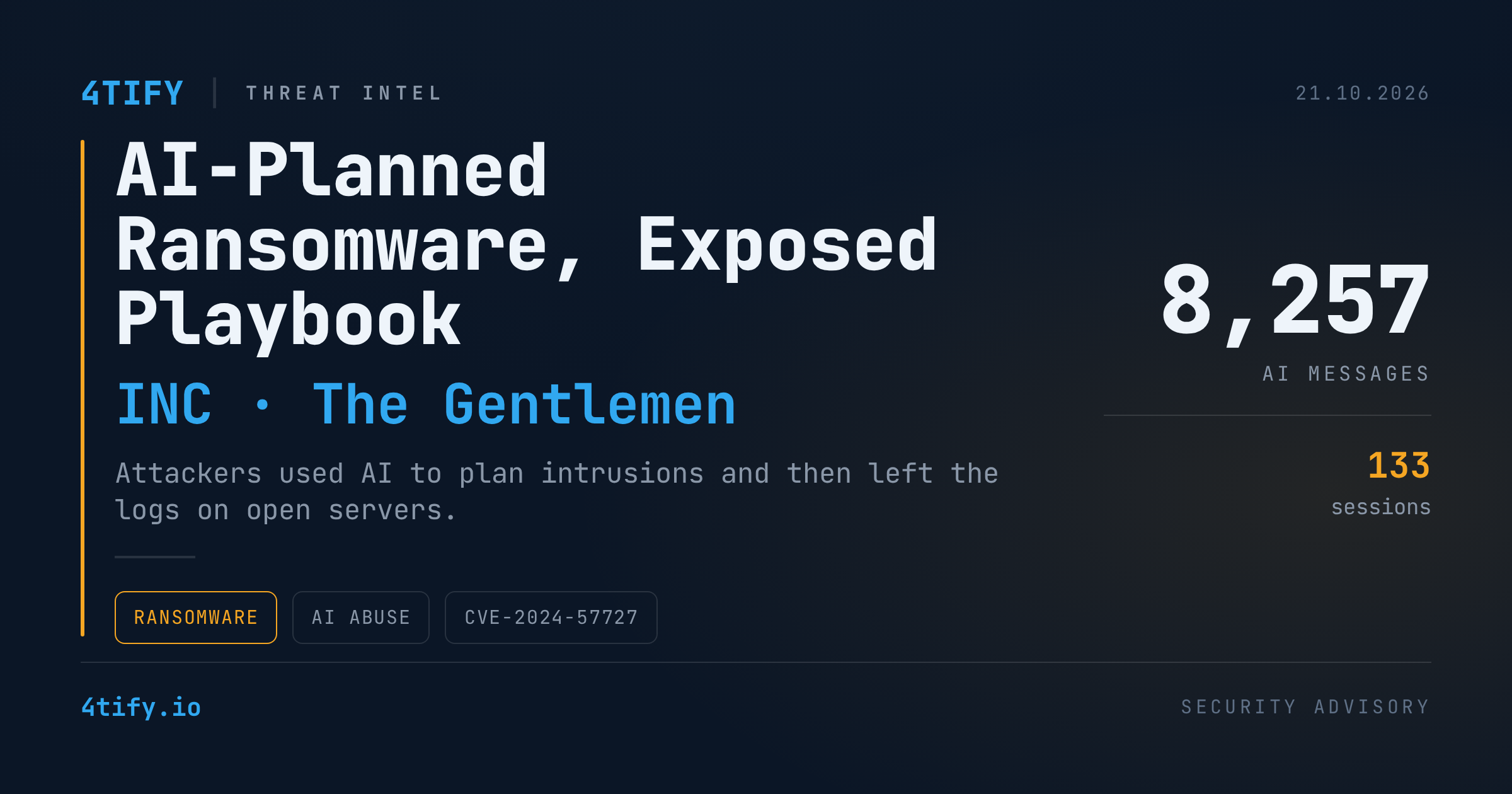 Ransomware Crew Used AI to Plan Attacks — Then Left the Playbook on an Open Server