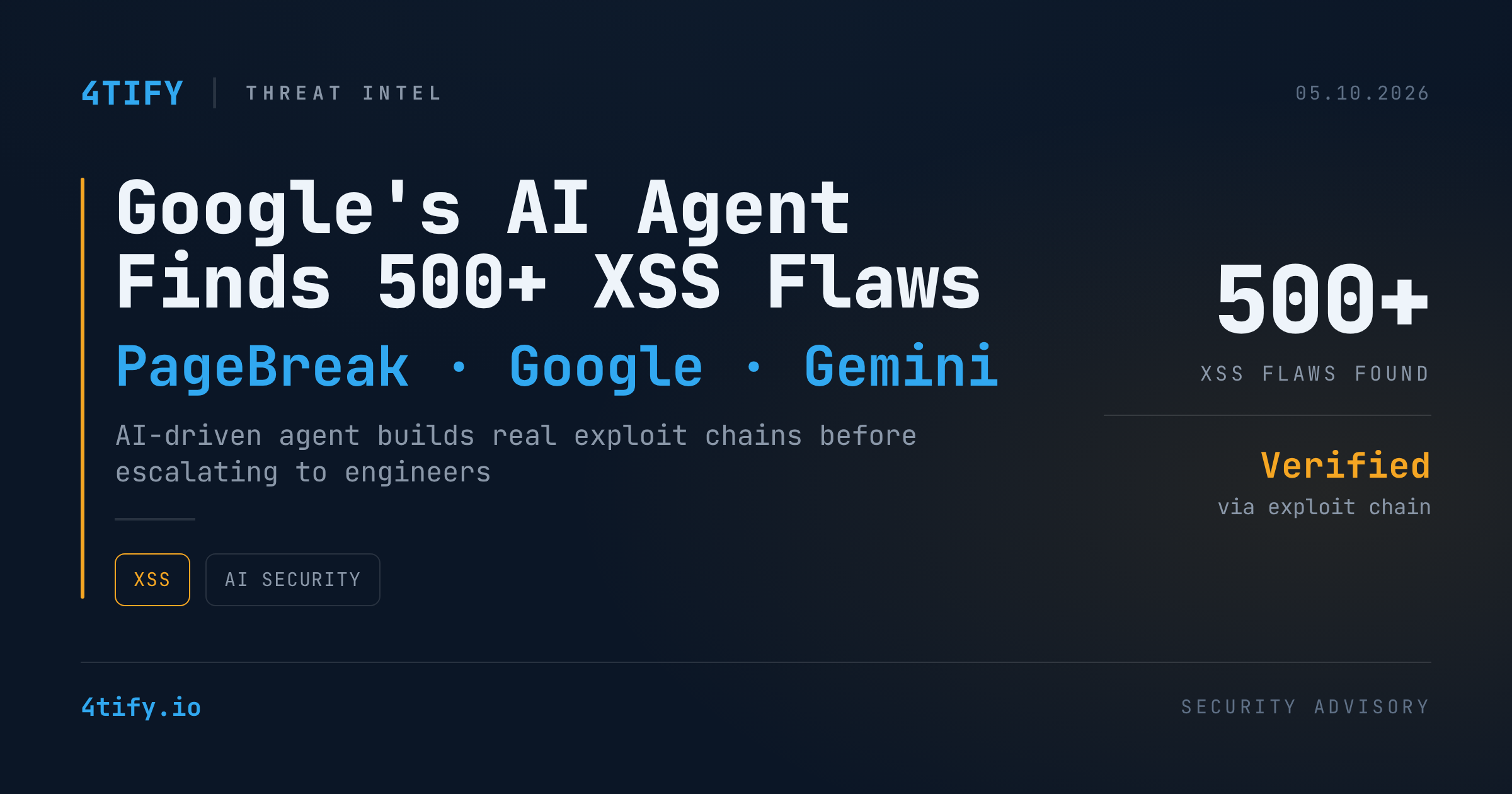 Google's AI Agent Found 500+ XSS Bugs — And Proved They're Exploitable