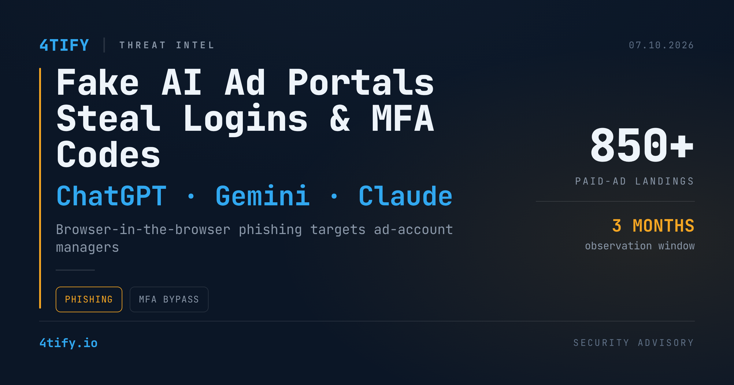 Portaluri false de reclame ChatGPT, Gemini și Claude fură date de autentificare