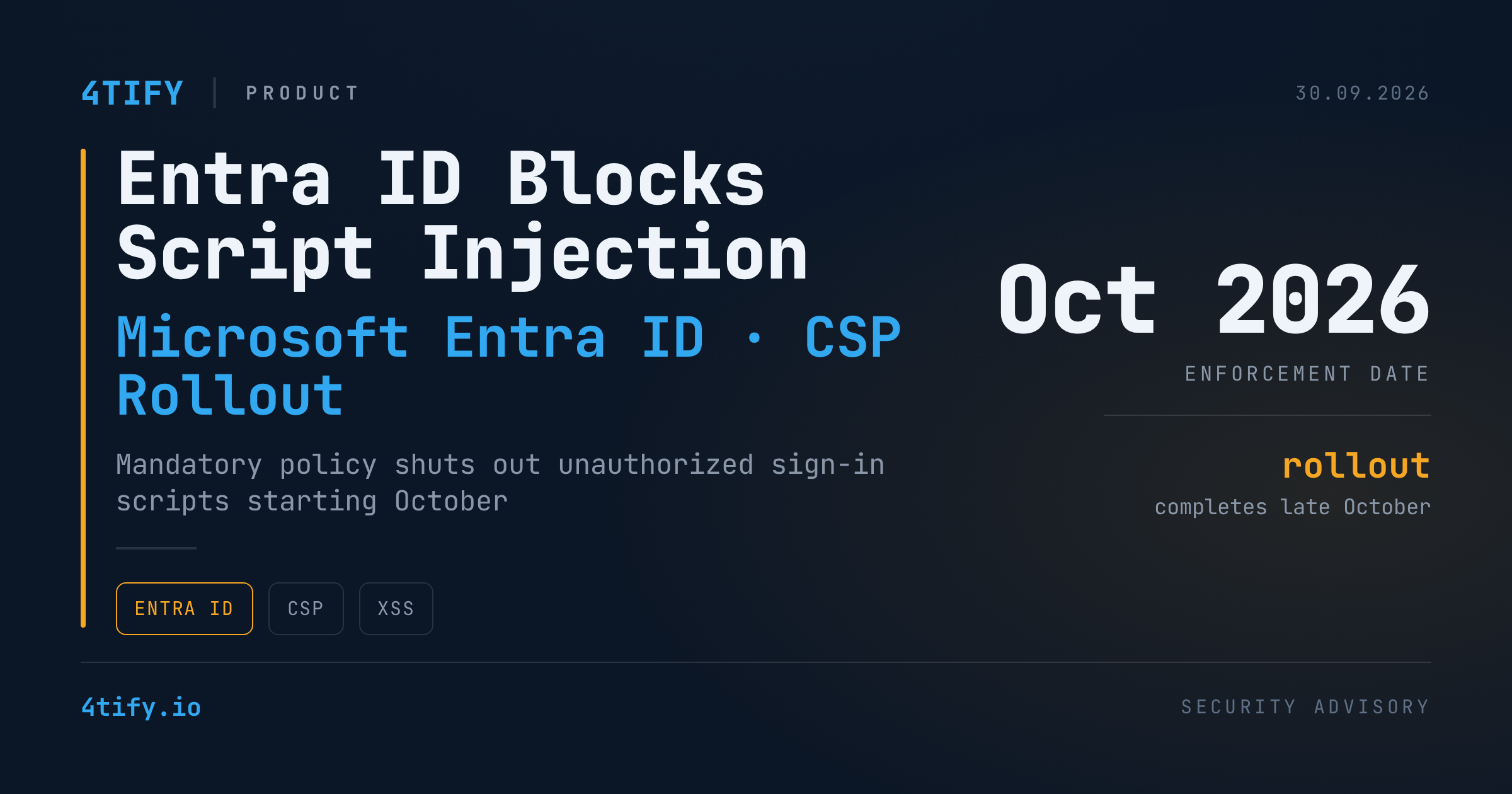 Microsoft to Enforce Strict CSP on Entra ID Sign-In Pages Starting October