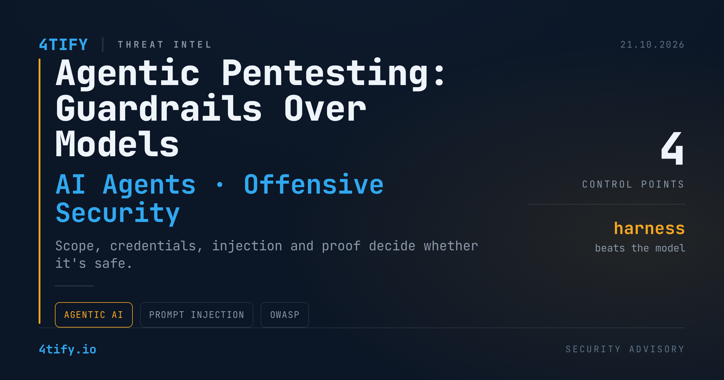 Pentesting agentic: controalele contează mai mult decât modelul