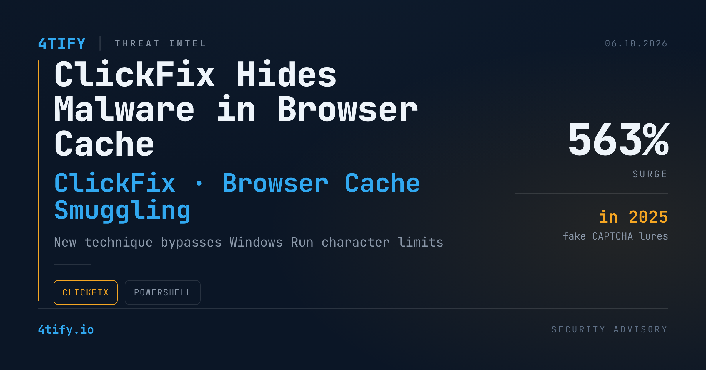 ClickFix Attackers Now Smuggle Malware Through Your Browser's Cache