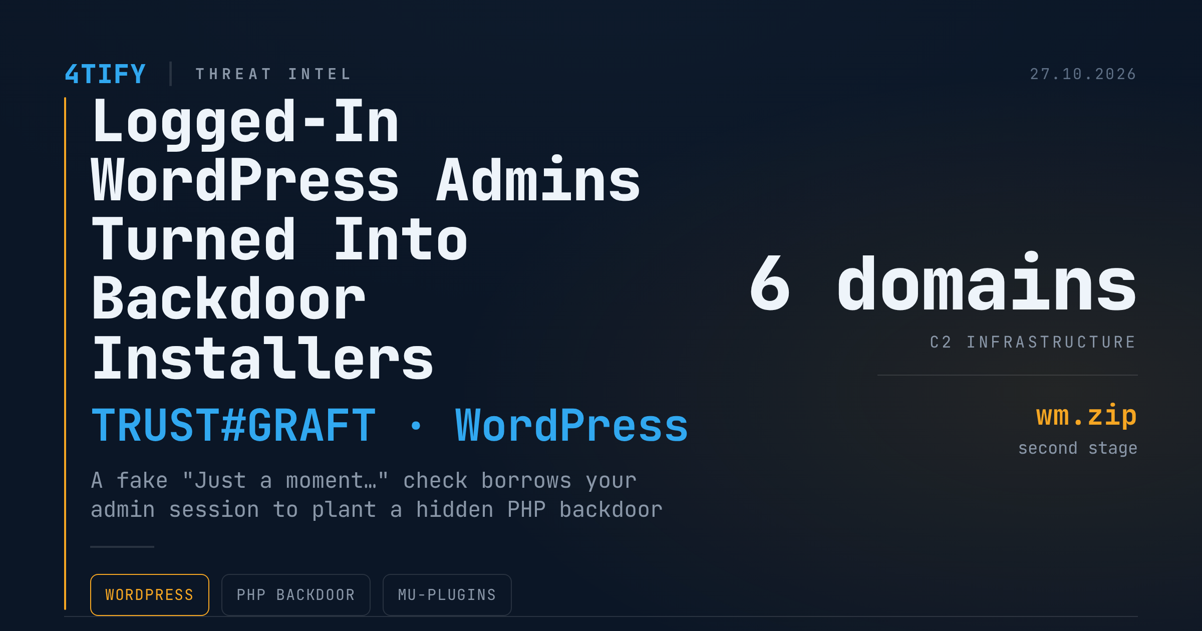 Logged-In WordPress Admins Are Being Turned Into Backdoor Installers