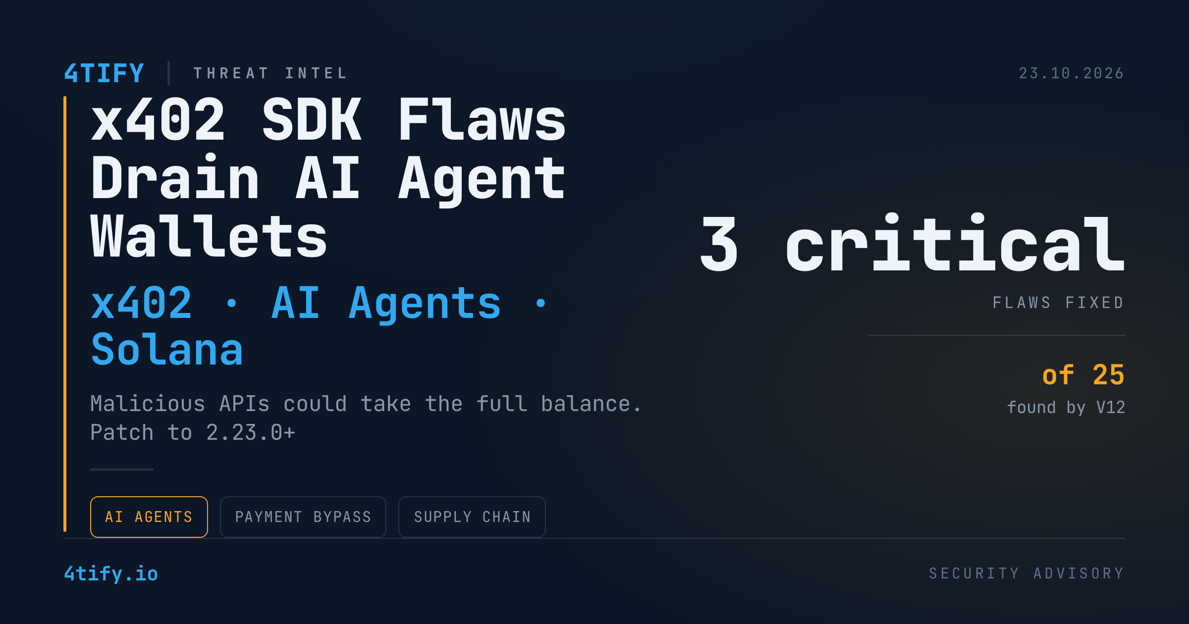 Critical x402 SDK Flaws Could Let a Malicious API Empty an AI Agent's Wallet