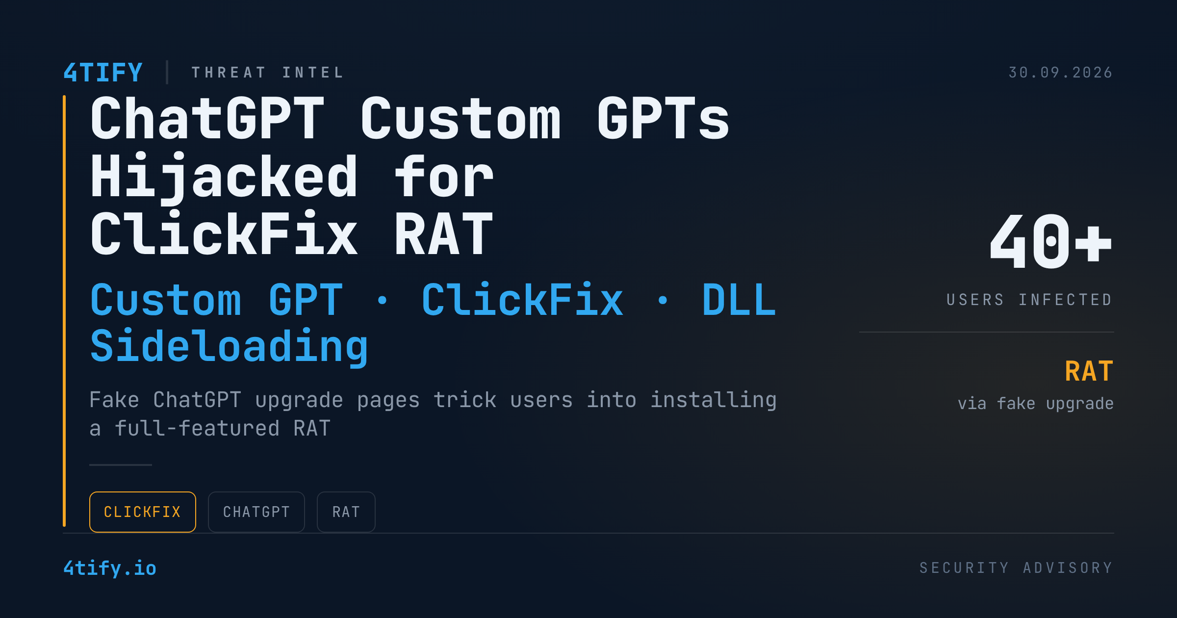 Malicious ChatGPT Custom GPTs Used to Deliver RAT via ClickFix