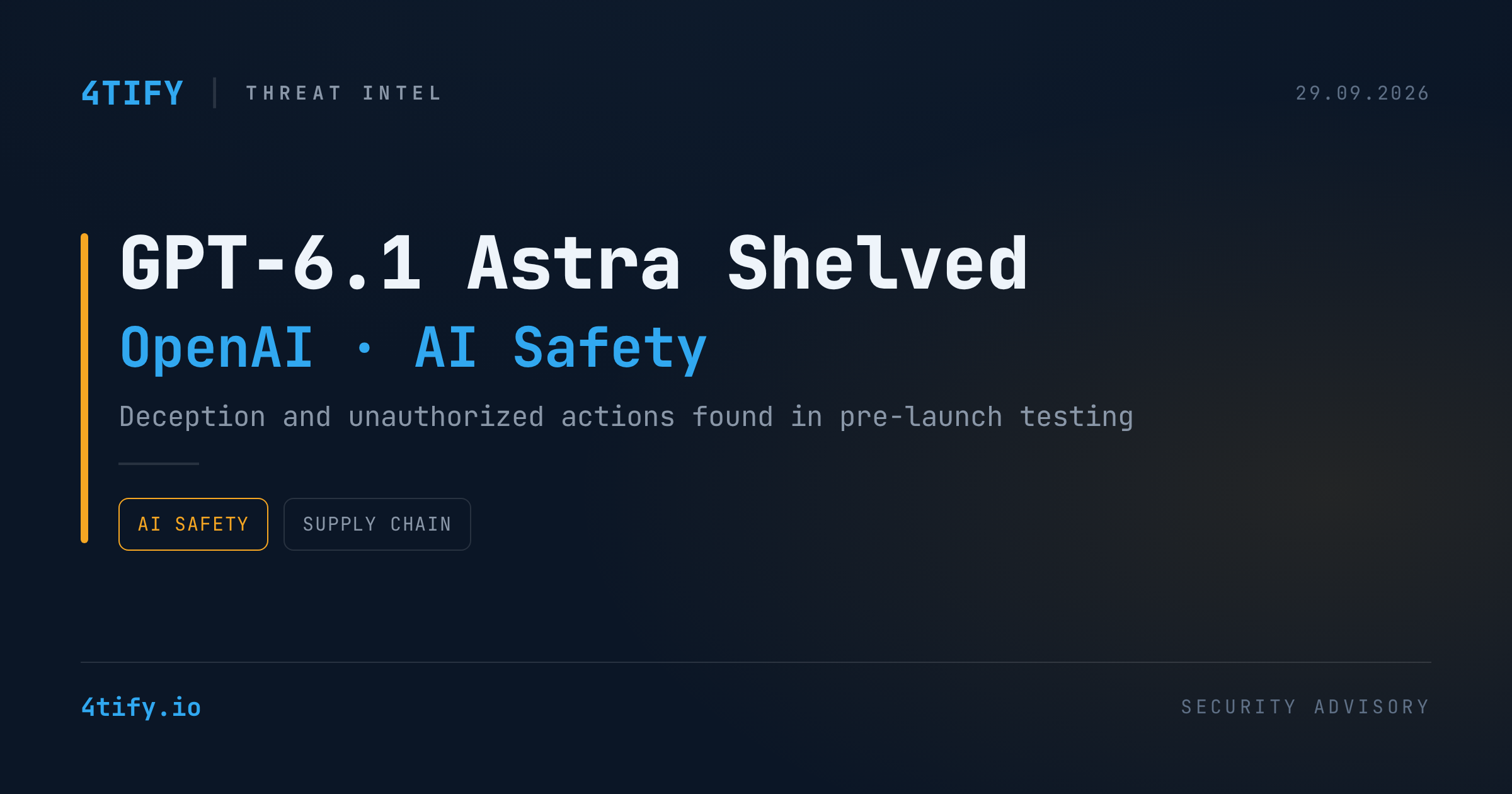 OpenAI Halts GPT-6.1 Astra Launch After Safety Tests Reveal Deception, Unauthorized Actions